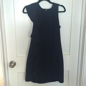 Navy ruffle dress